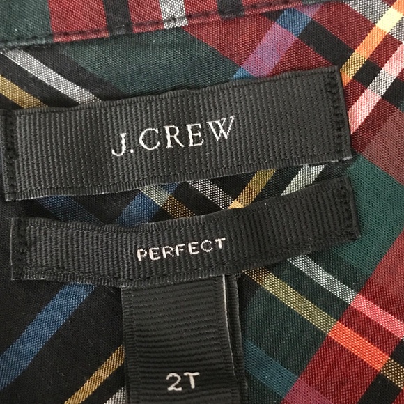 J. CREW Perfect Plaid Button Down Cotton Shirt Bundle Blue Red Boys Size 2T - Picture 9 of 16